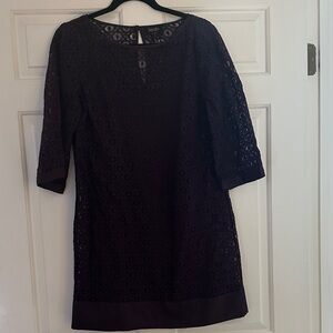 Laundry By Shelli Segal Dark Purple Lace Dress